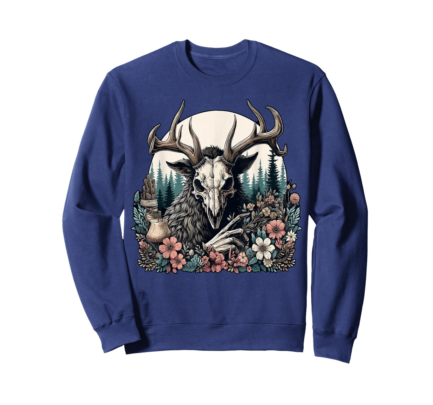 Floral Cryptid Wendigo Nature Forest T-Shirt