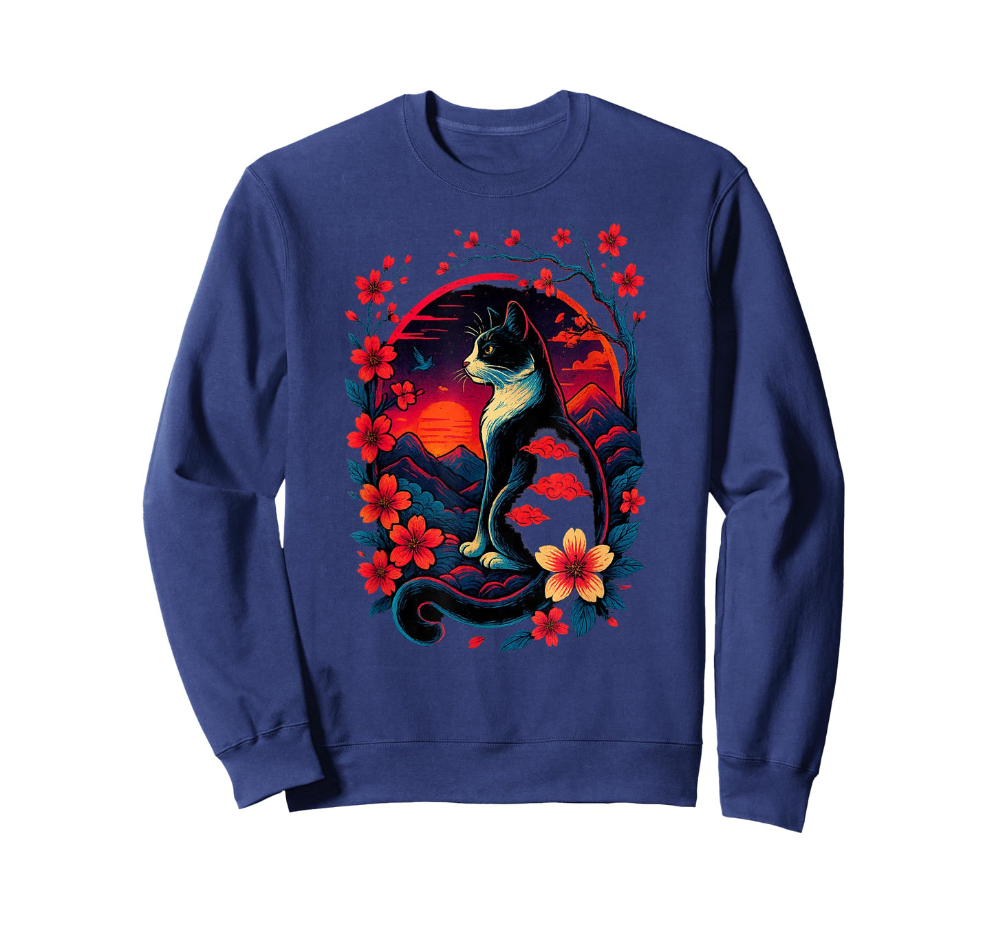 Kawaii Cat Anime Japanese Retro Men Women Kids Funny Cat T-Shirt