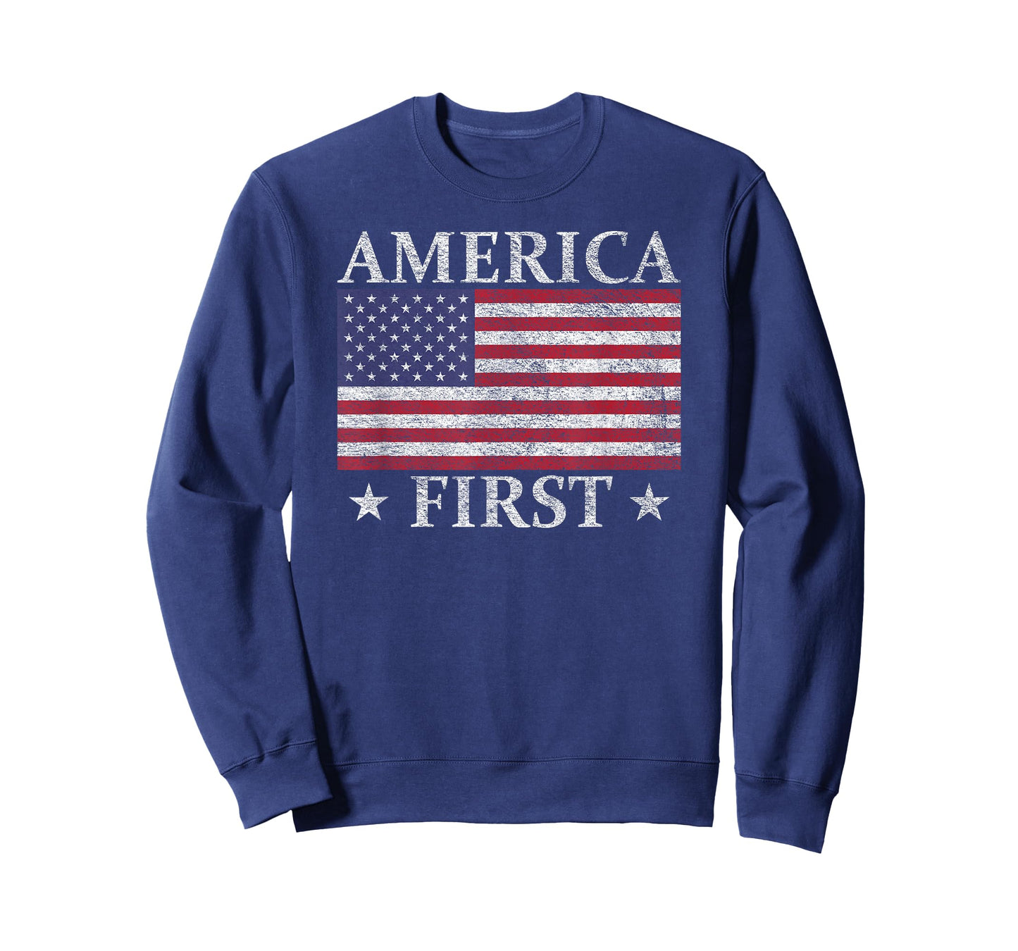 America First USA American Flag Patriot Stars and Stripes T-Shirt