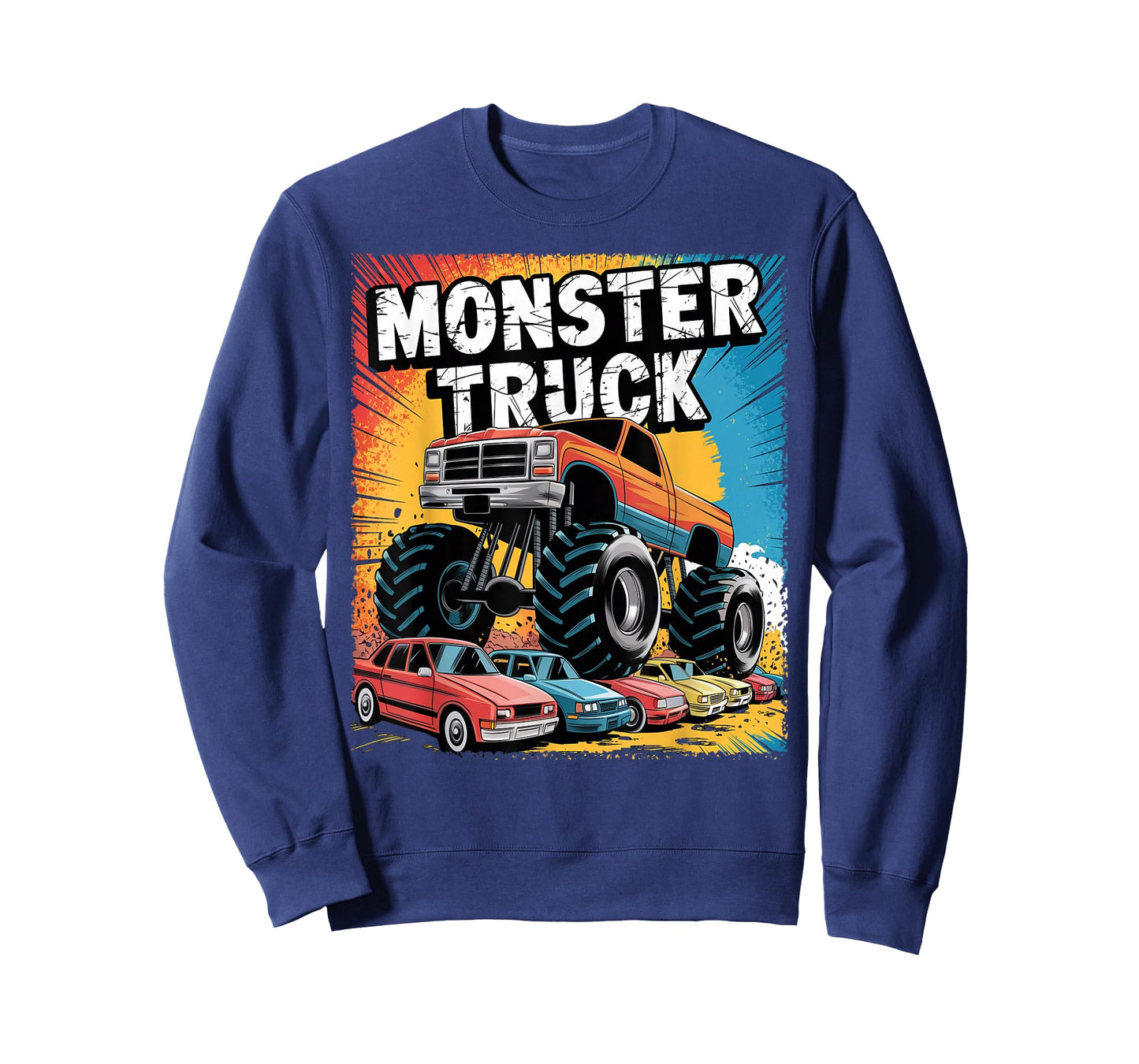 Monster Truck Crushing Cars Apparel for Monster Truck Lovers T-Shirt