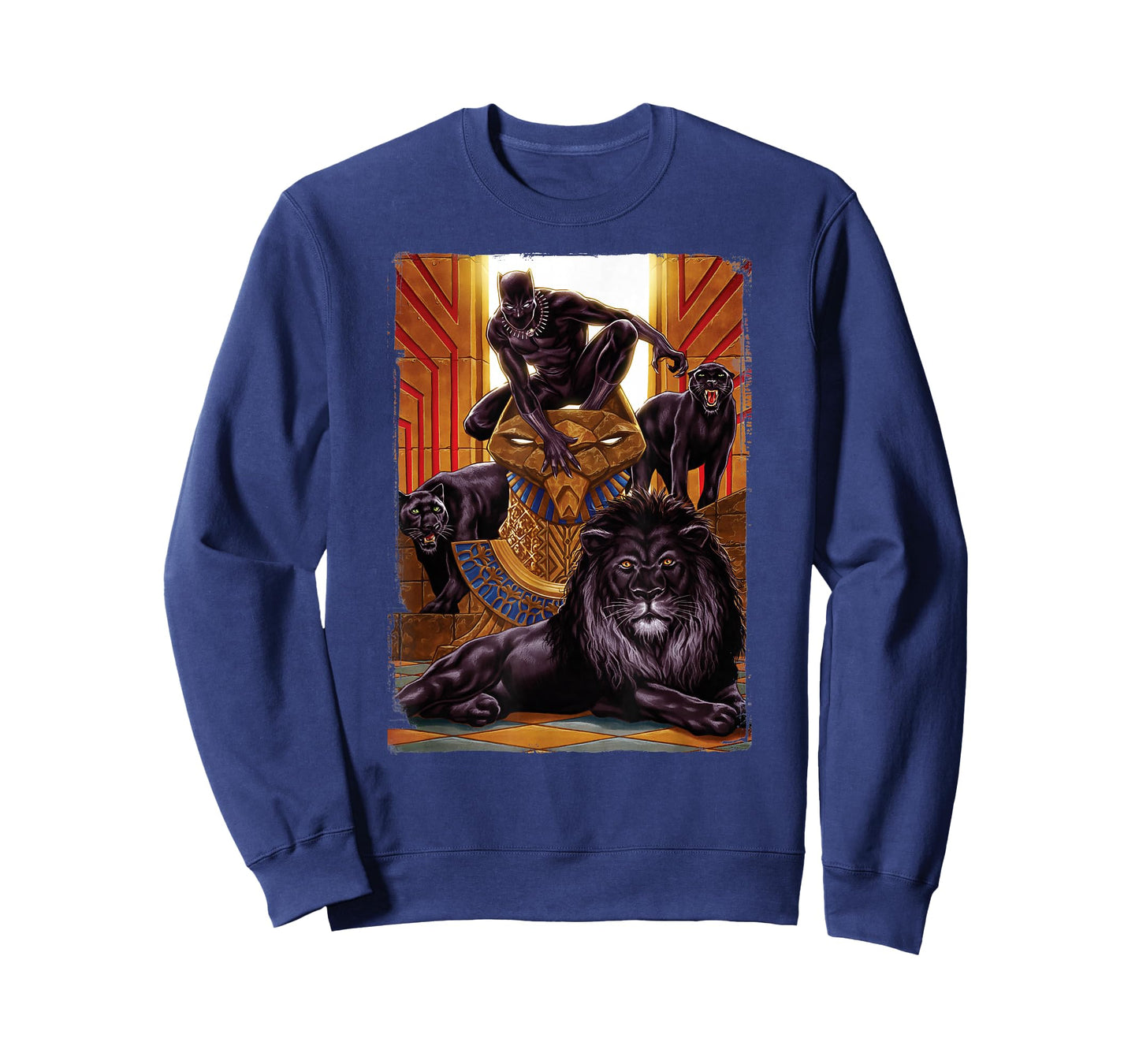 Marvel Black Panther King in The Lion's Den Graphic T-Shirt T-Shirt