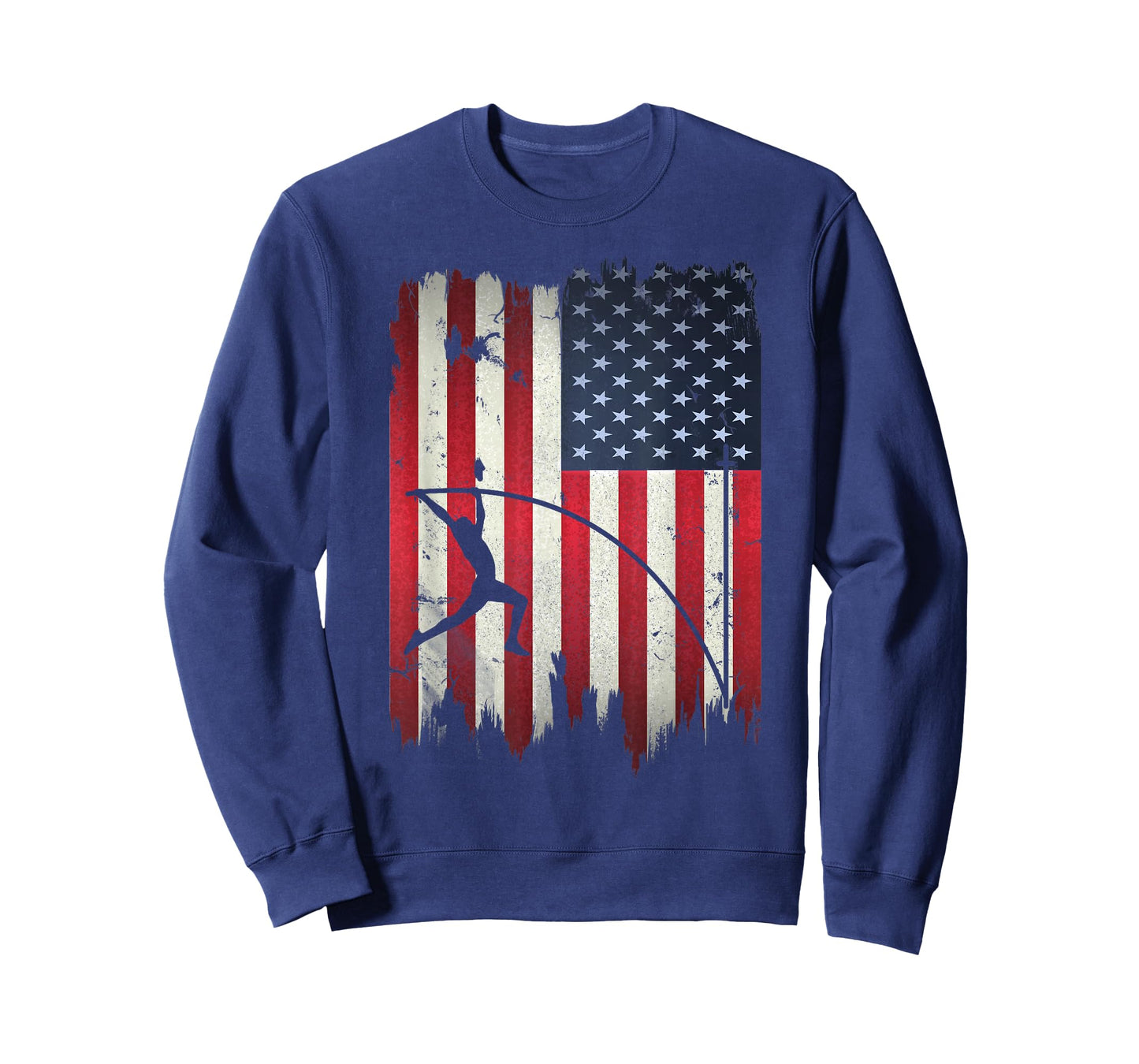 Pole Vault USA American Flag 4th of July Jump Sports Gift T-Shirt