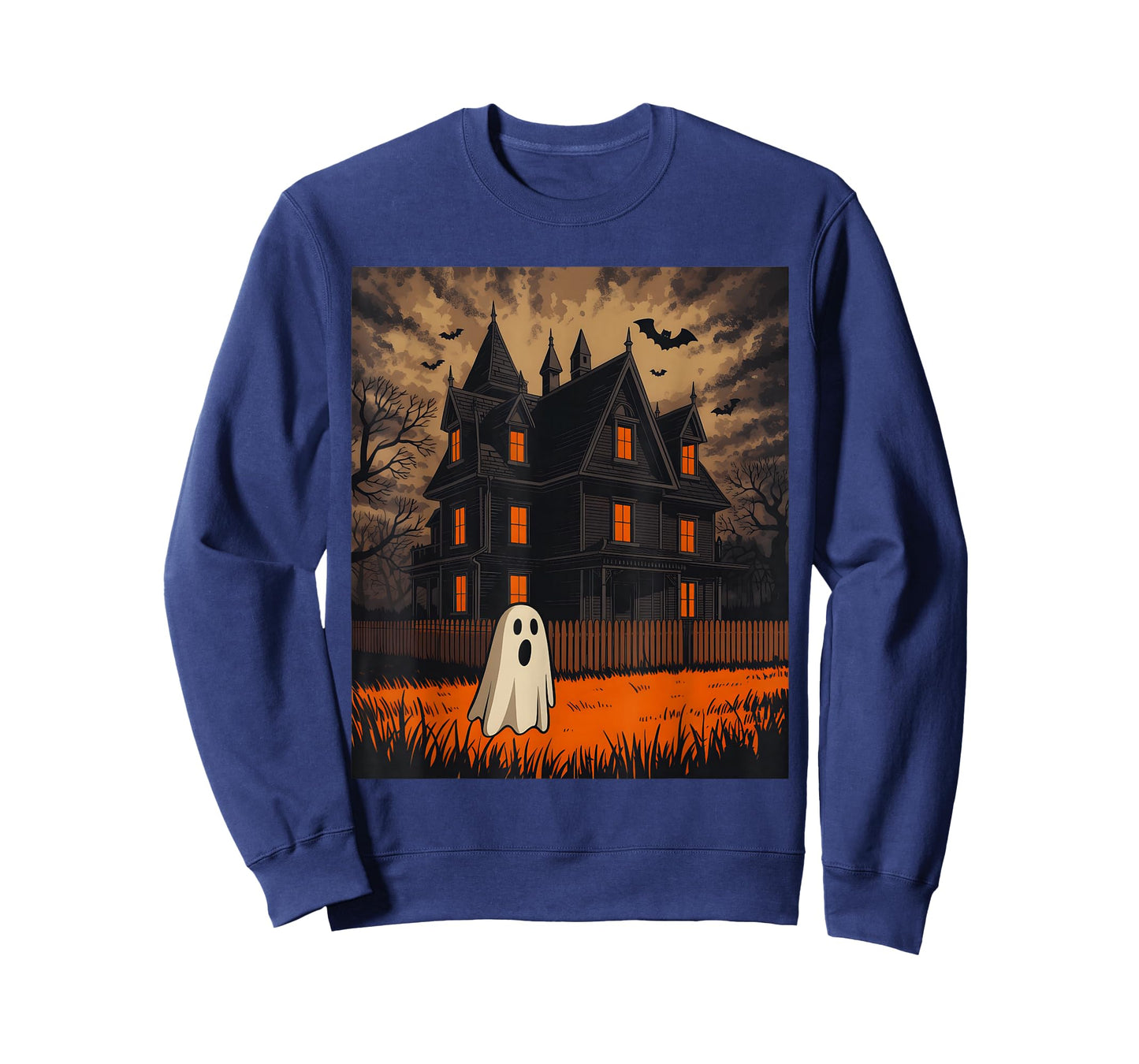 Vintage Ghost Boo Haunted House Halloween Costumes Boy Men T-Shirt