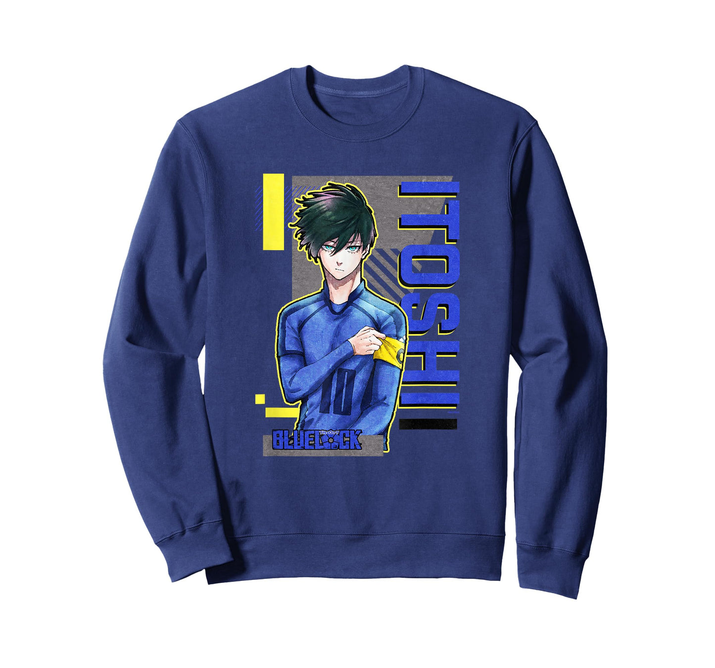Blue Lock Rin Itoshi The Captain Big Chest Neon Portrait T-Shirt