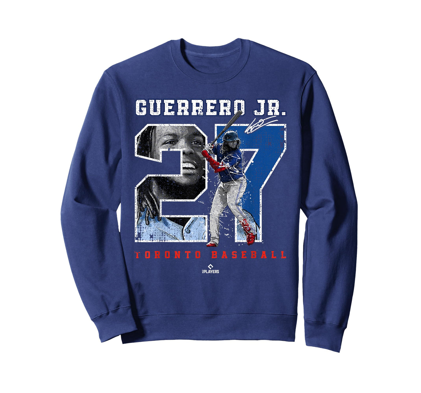 Number and Portrait Vladimir Guerrero Jr Toronto MLBPA T-Shirt