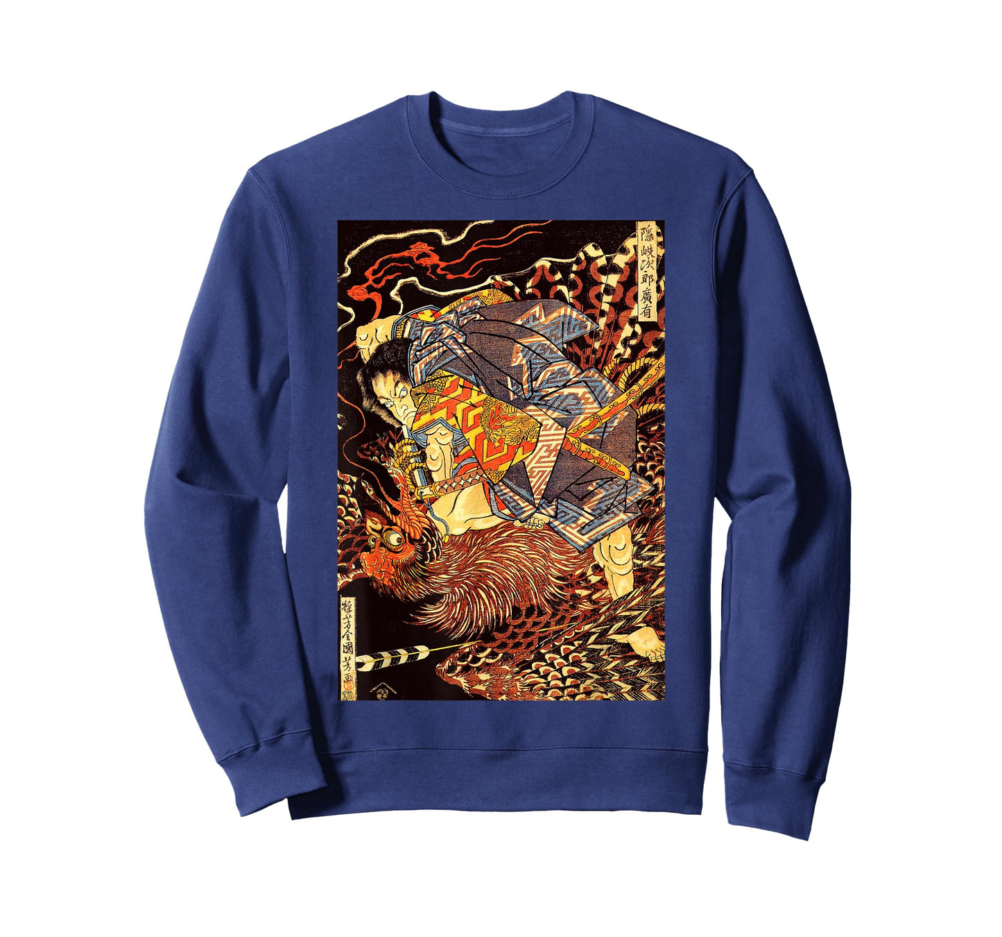Japanese Vintage Artwork Samurai Against The Phoenix Art T-Shirt