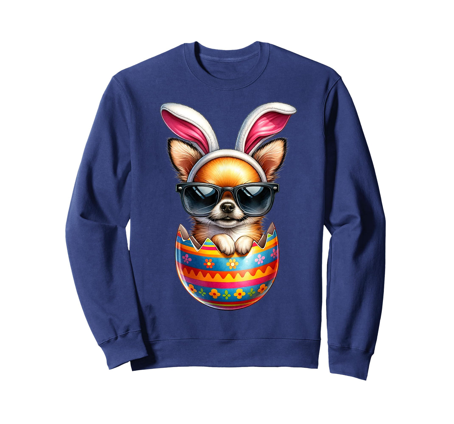 Chihuahua Dog Lover Easter Egg Happy Easter Bunny Ears Men Women Kids T-Shirt