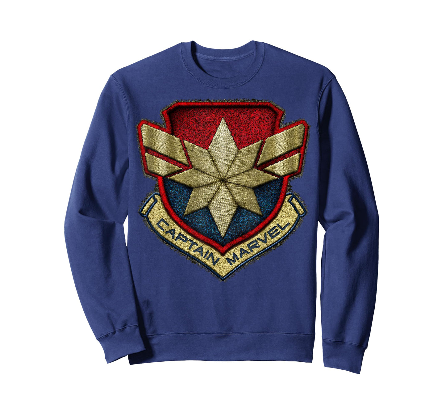 Marvel Captain Marvel Stitch Badge Logo T-Shirt