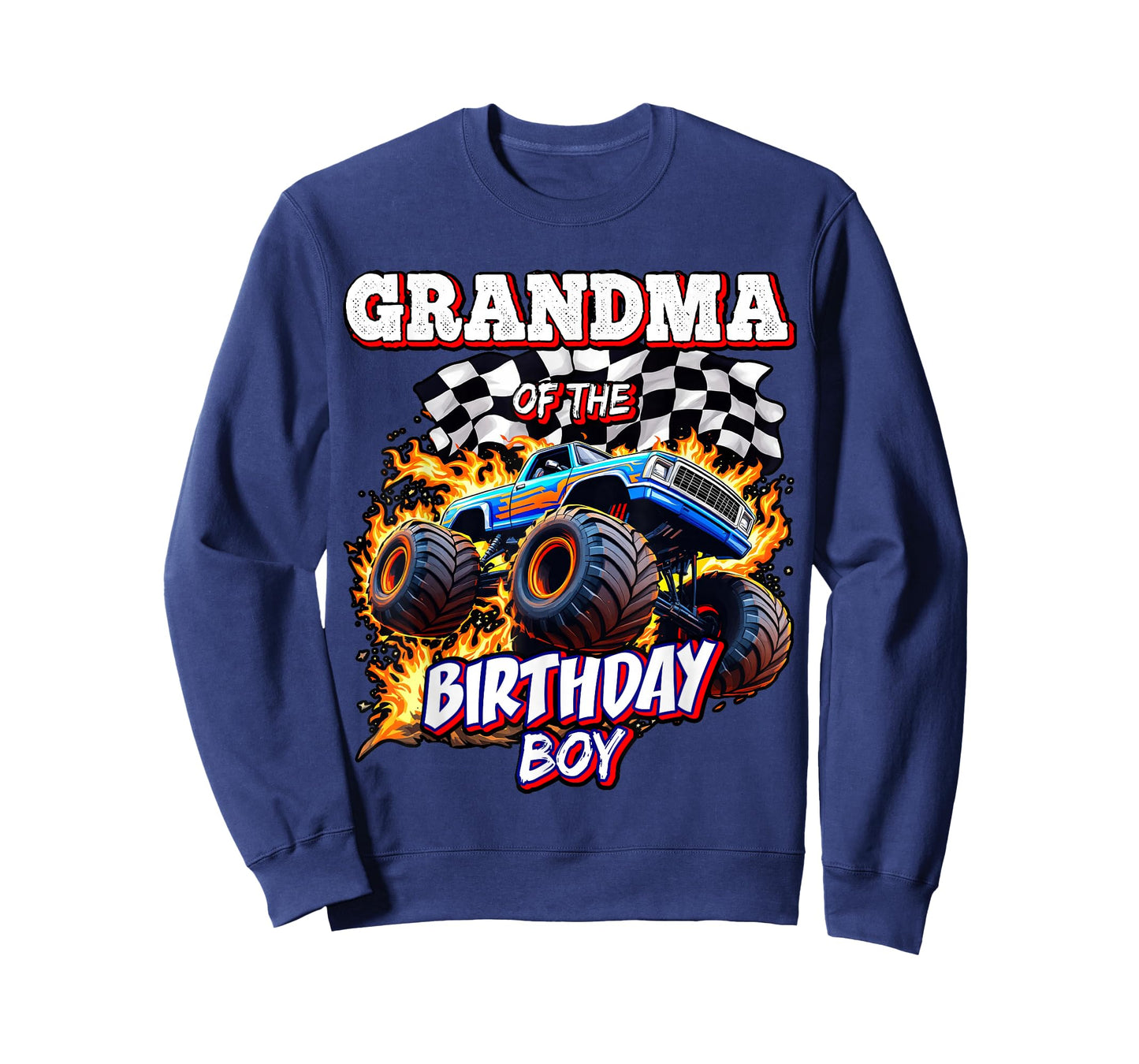 Grandma of the Birthday Boy Monster Truck Birthday Party T-Shirt