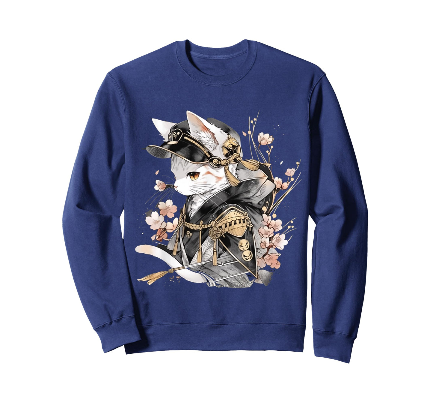 Japanese Art Cat Ninja Ukiyo-e Anime Style Samurai Cat T-Shirt