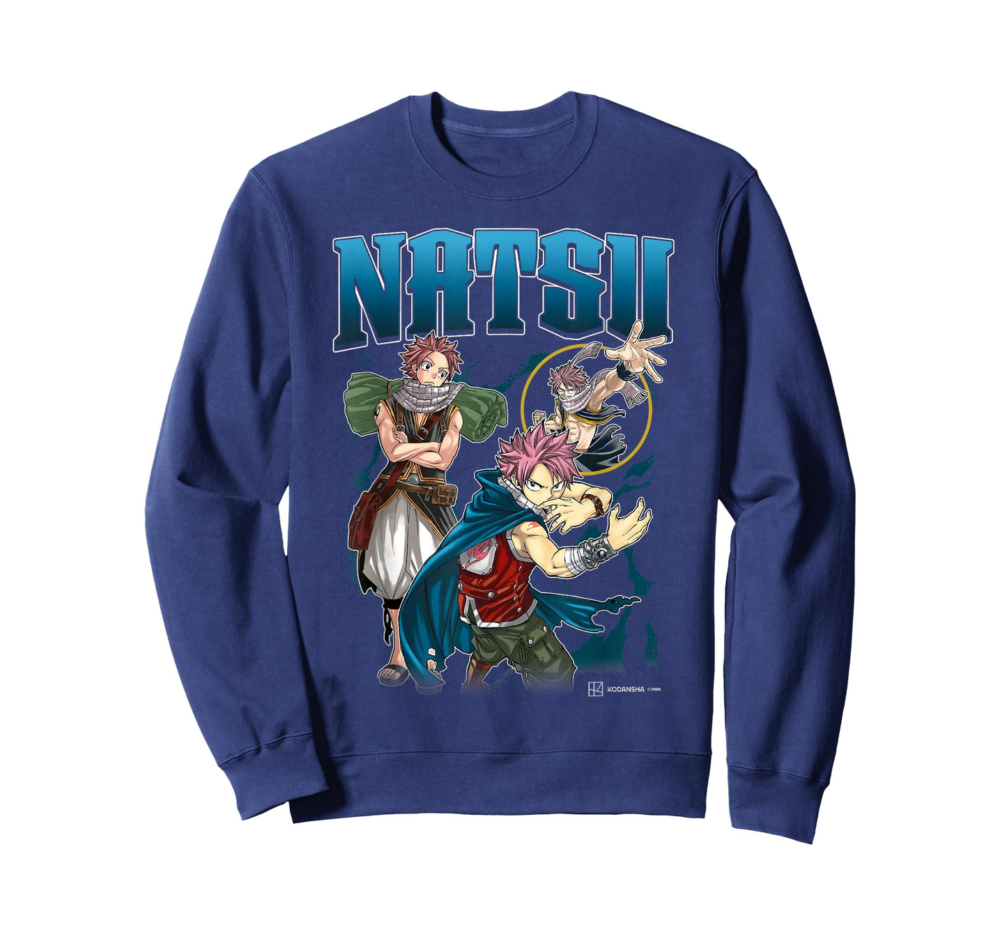 Fairy Tail Natsu Dragneel Multi Pose Distressed Showcase T-Shirt