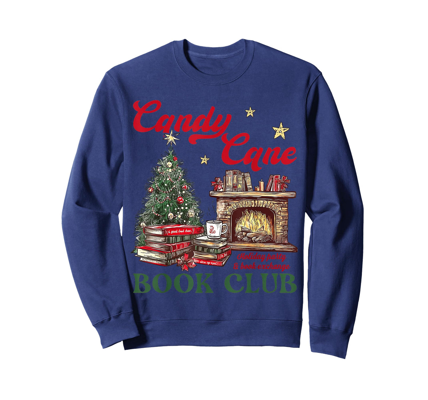 Candy Cane Book Club Holiday Party & Book Exchange T-Shirt