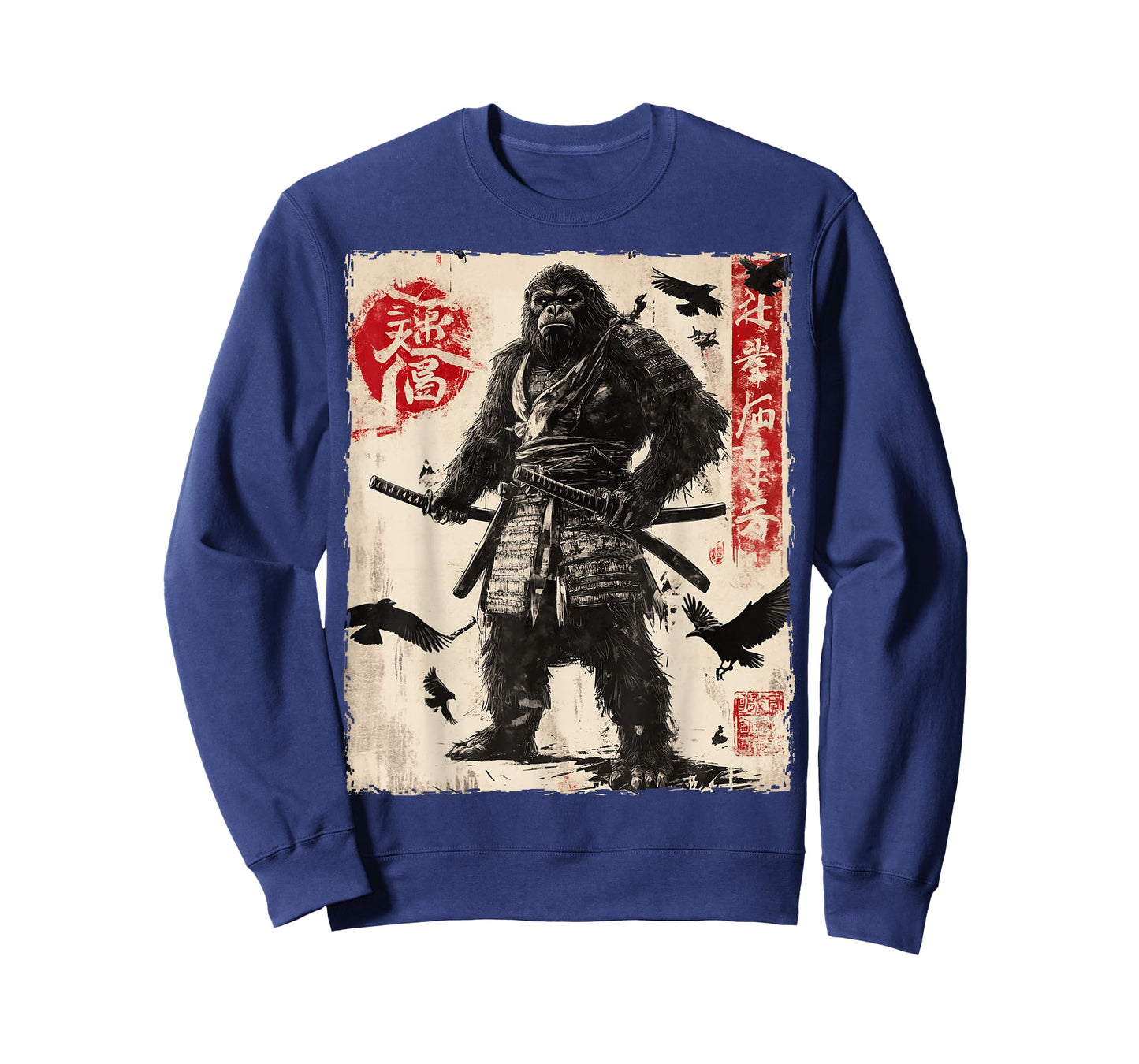 Bigfoot Sasquatch Samurai Graphic Japanese Warrior Anime T-Shirt