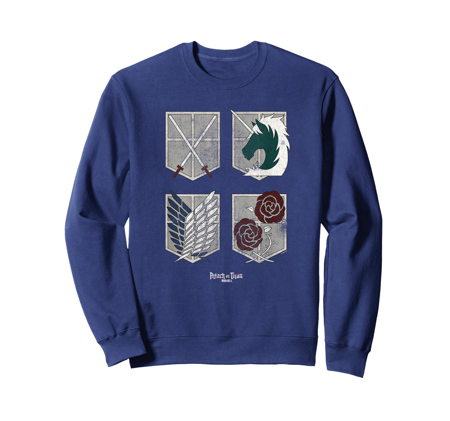 Attack on Titan Four Shields Trainee Military Corps Garrison T-Shirt