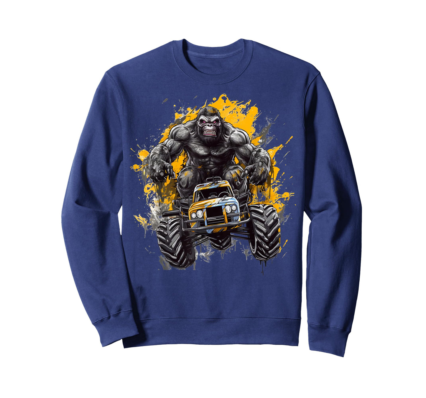 Sasquatch Riding Monster Truck Bigfoot for Boys Toddlers T-Shirt