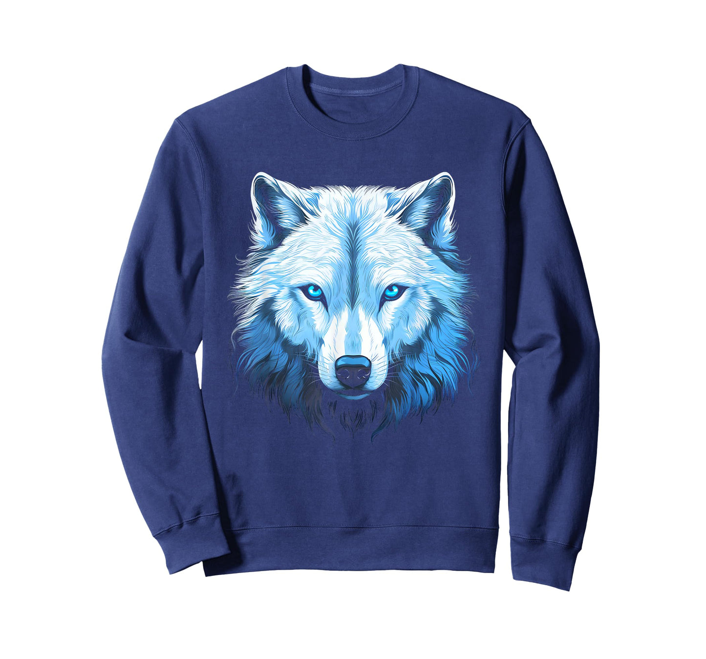 Arctic Wolf Face Wolves Art Motif T-Shirt