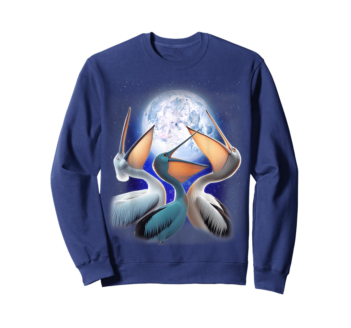 3 Pelicans Howling At The Moon Funny Pelican Bird Lover Kids T-Shirt