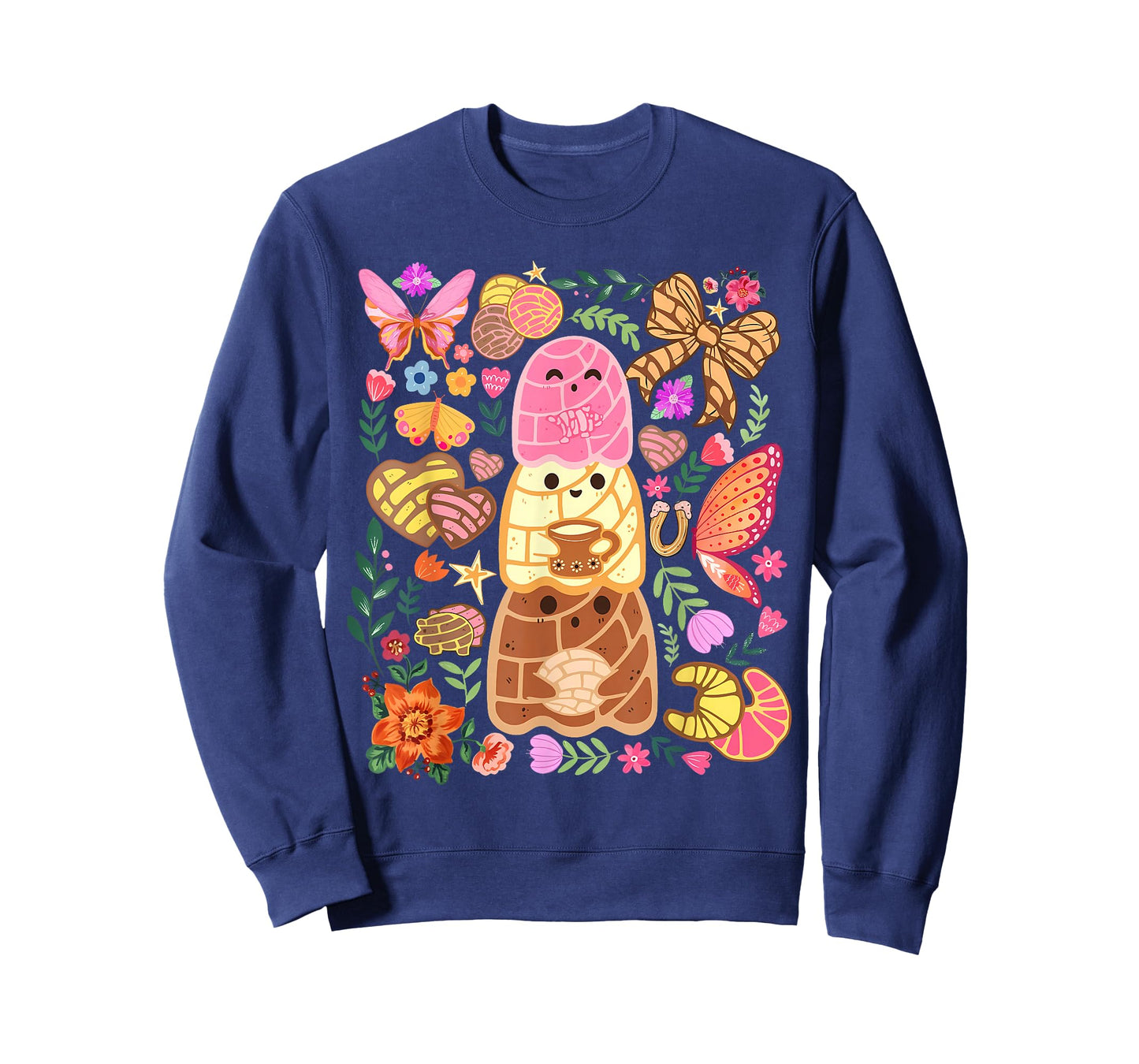 Boho Pantasmas Ghost Pan Dulce Conchas Mexican Halloween T-Shirt