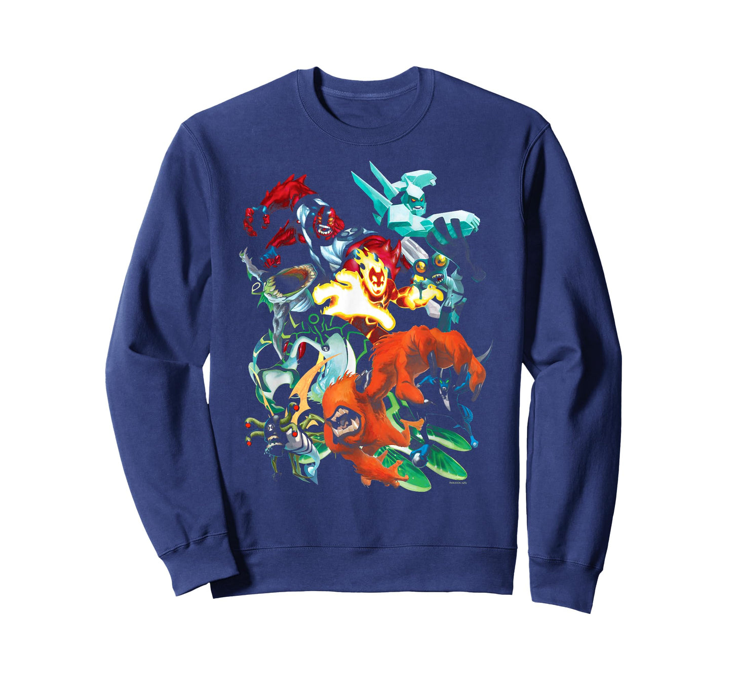 Ben 10 Colorful Alien Poses Collage Cartoon T-Shirt