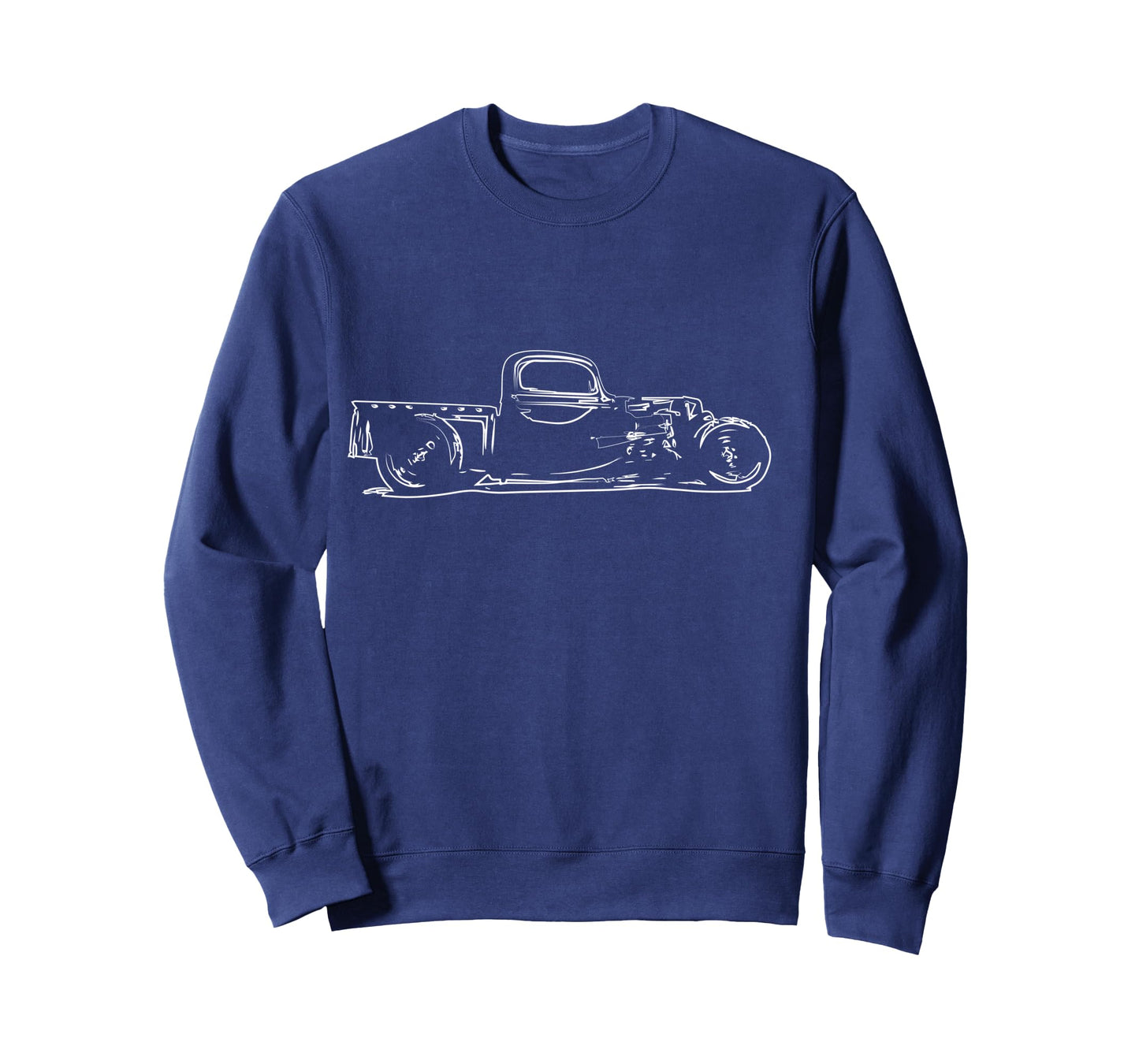 Rust Bucket Outline Rat Rod Hot Rod Steampunk Long Sleeve T-Shirt