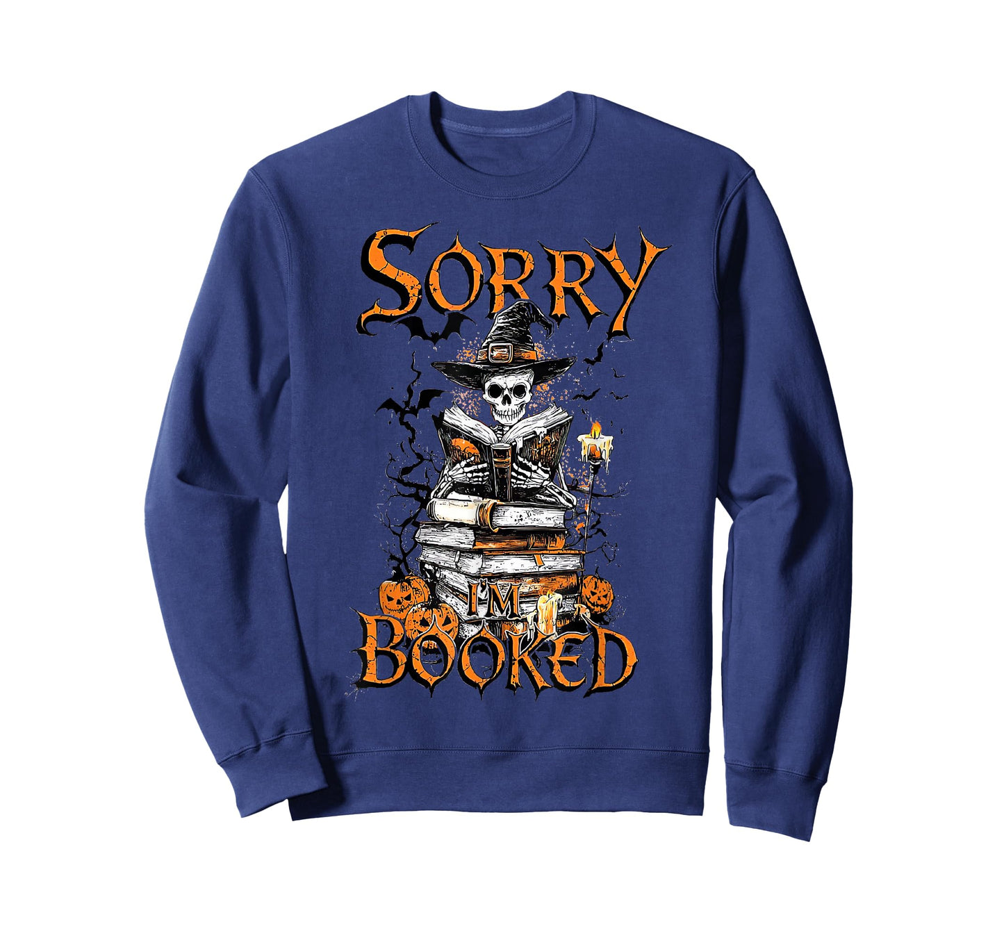 Sorry I'm Booked Funny Bookworm Book Lover Ghost Halloween T-Shirt