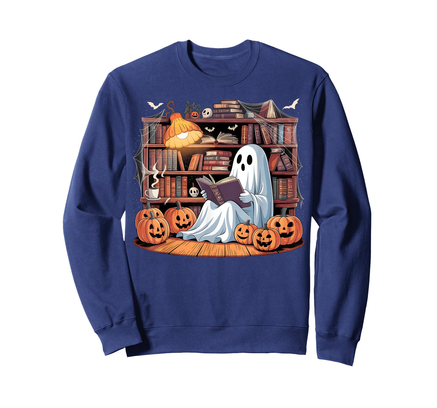 Funny Ghost Book Reading Halloween Books Lover Teacher T-Shirt