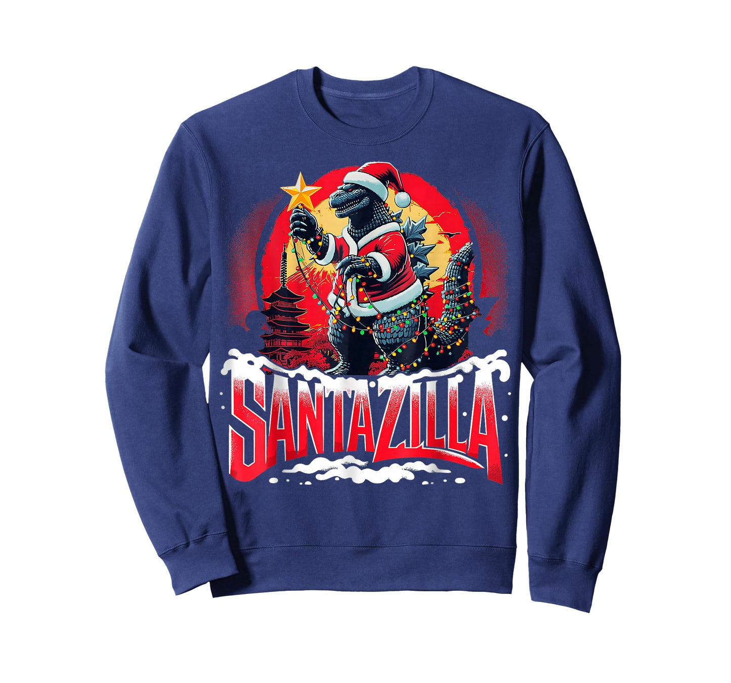 Kaiju Christmas Santazilla Japanese Monster Dinosaur Boys T-Shirt