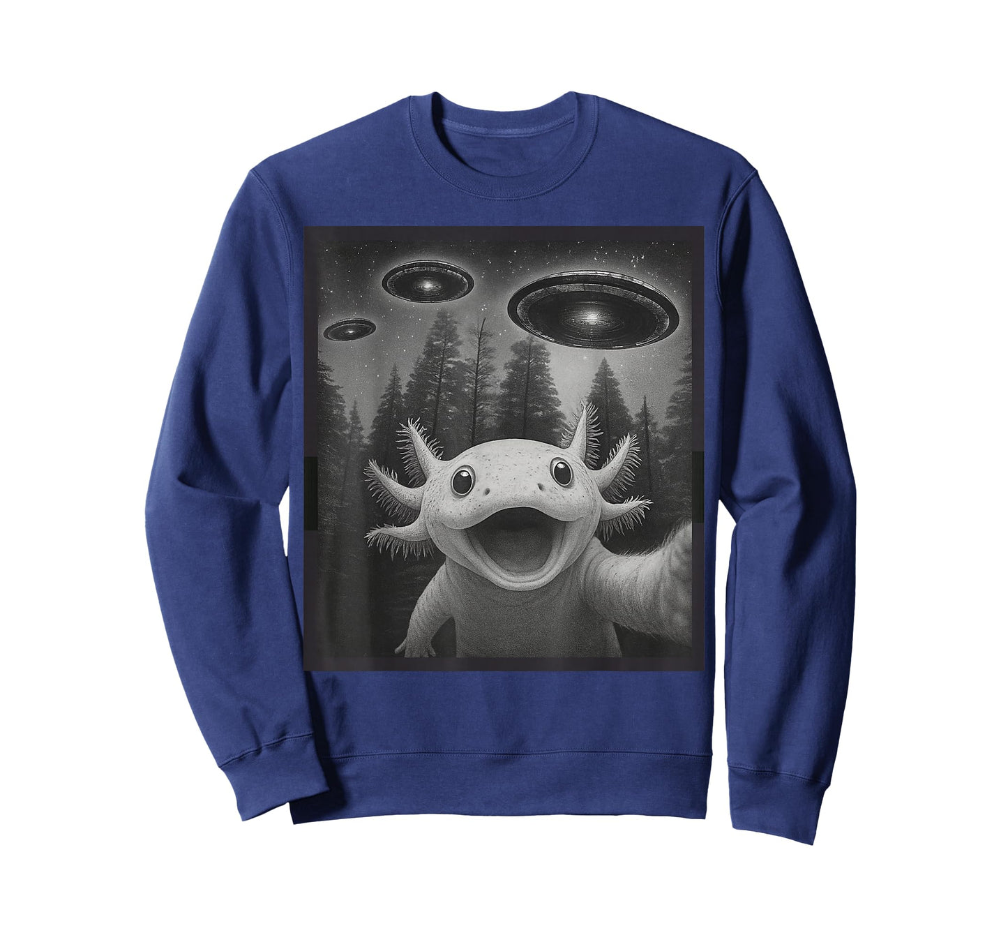 Funny Axolotl Selfie Alien UFO Gifts for Men Women Boy Kid T-Shirt