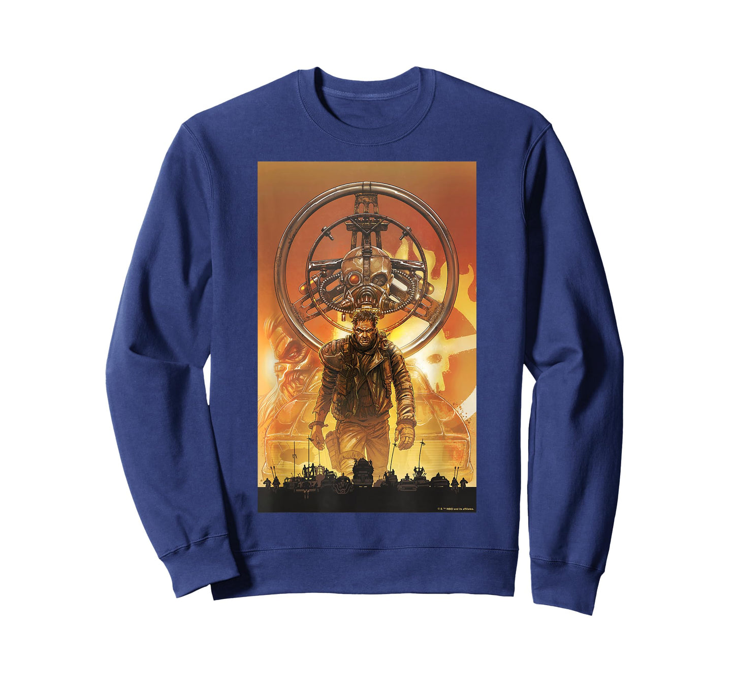 WB100 Mad Max Fury Road Dystopian Skull Warrior Comic T-Shirt