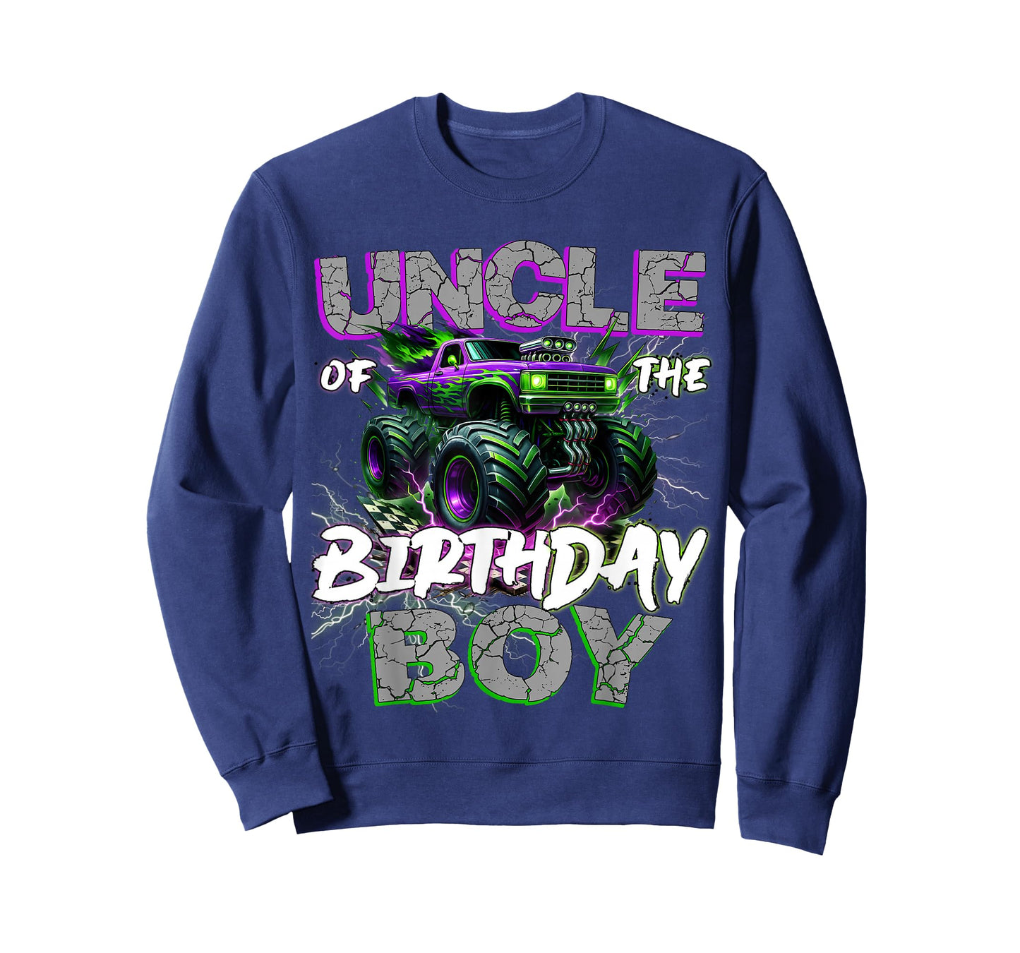 Uncle Of The Birthday Monster Truck Family Matching Party T-Shirt