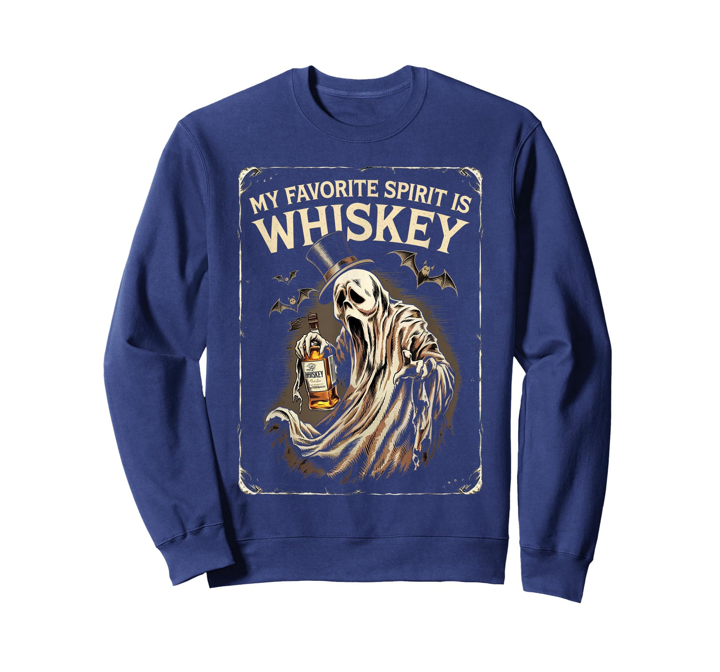 My Favorite Spirit Is Whiskey Ghost Halloween Whiskey T-Shirt