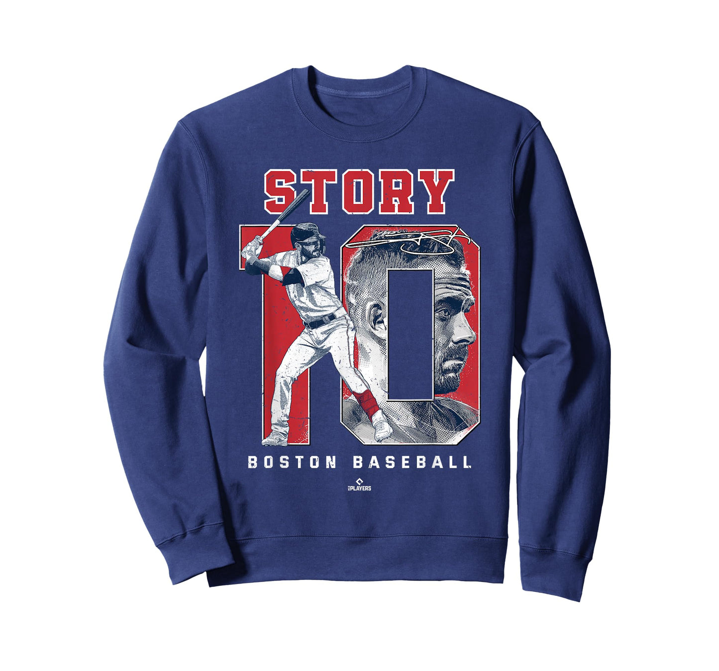 Number and Portrait Trevor Story Boston MLBPA T-Shirt