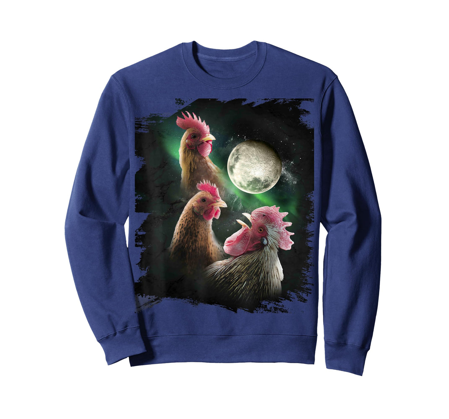 3 Chicken Moon Wolf Chickens Howling Wolves T-Shirt