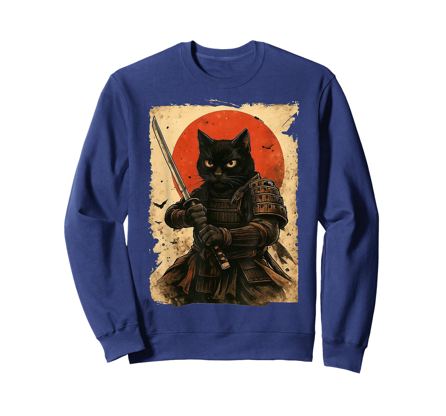 Cat Samurai Vintage Japanese Warrior T-Shirt
