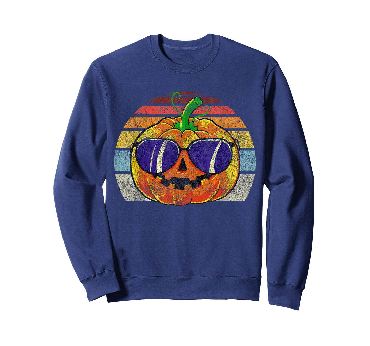 Cool Pumpkin Retro Style Halloween Vintage Women Men Kids T-Shirt