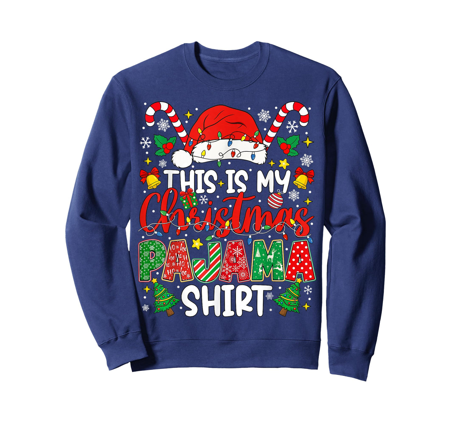 This is My Christmas Pajama Shirt Funny Xmas PJs Men Women T-Shirt
