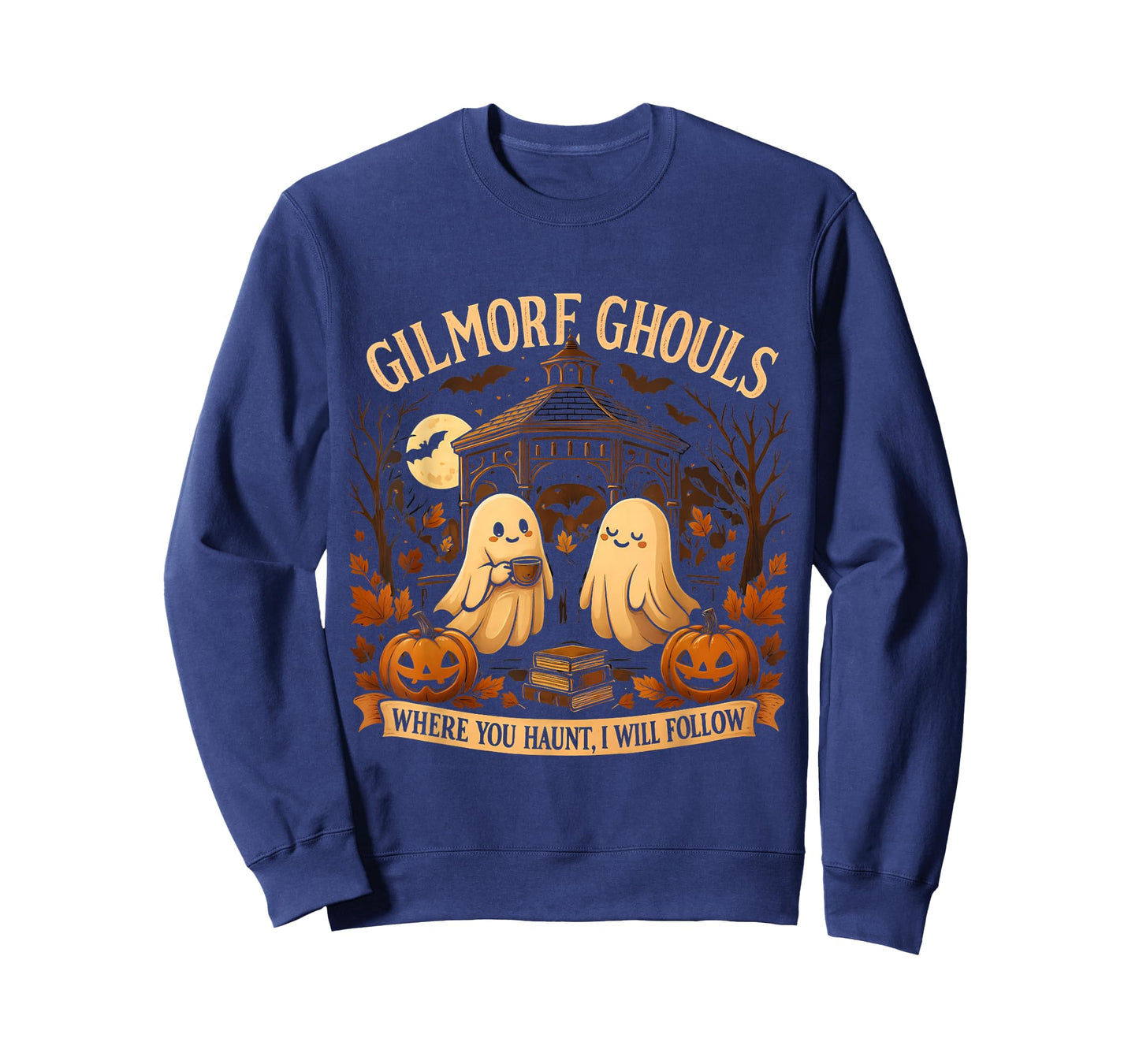 Gilmore Ghouls Where You Haunt, I Will Follow Fall Ghost T-Shirt