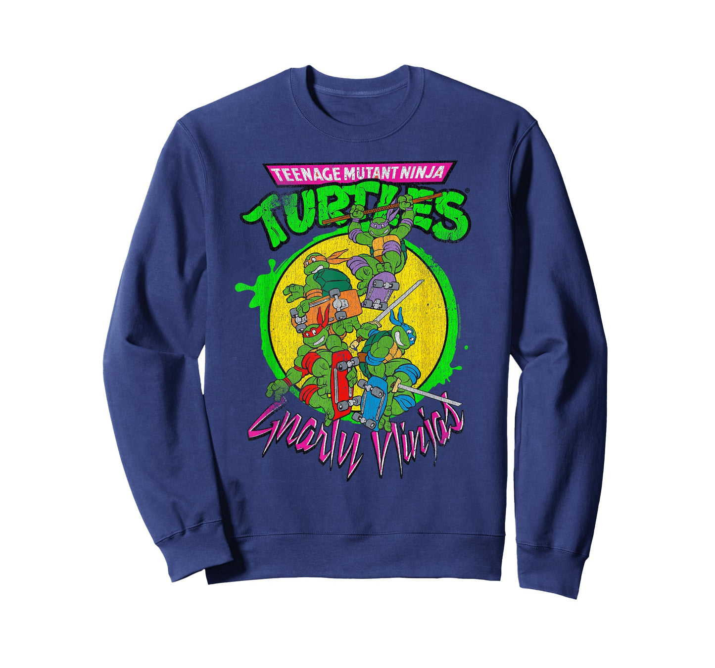 Teenage Mutant Ninja Turtles Gnarly Ninjas Group Retro T-Shirt