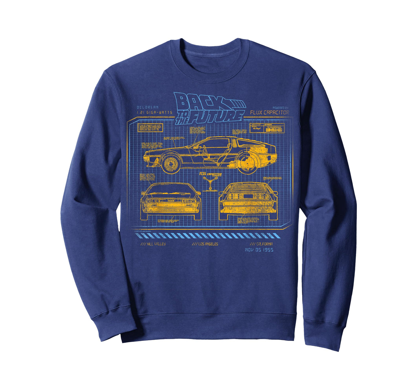 Back to The Future 35th Anniversary Delorean Schematics T-Shirt