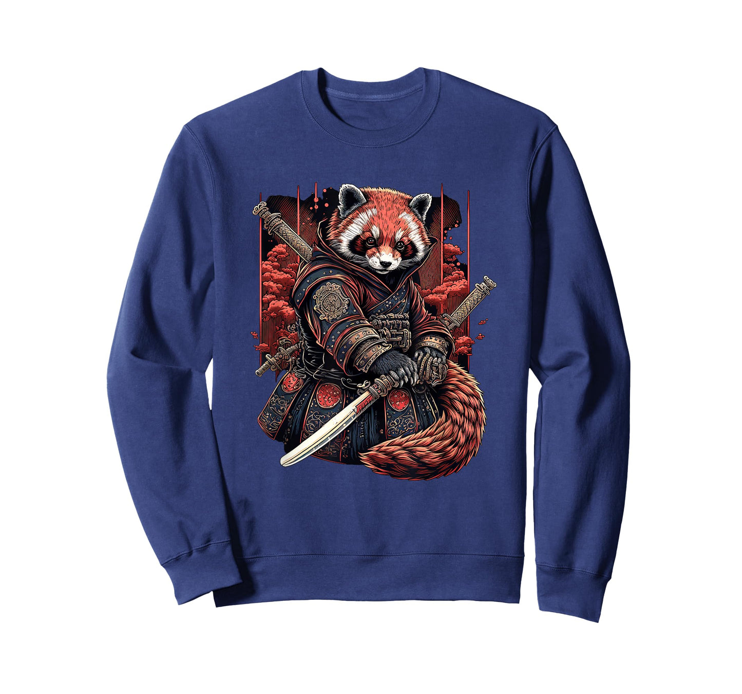 Red Panda Samurai Warrior Japanese Art T-Shirt