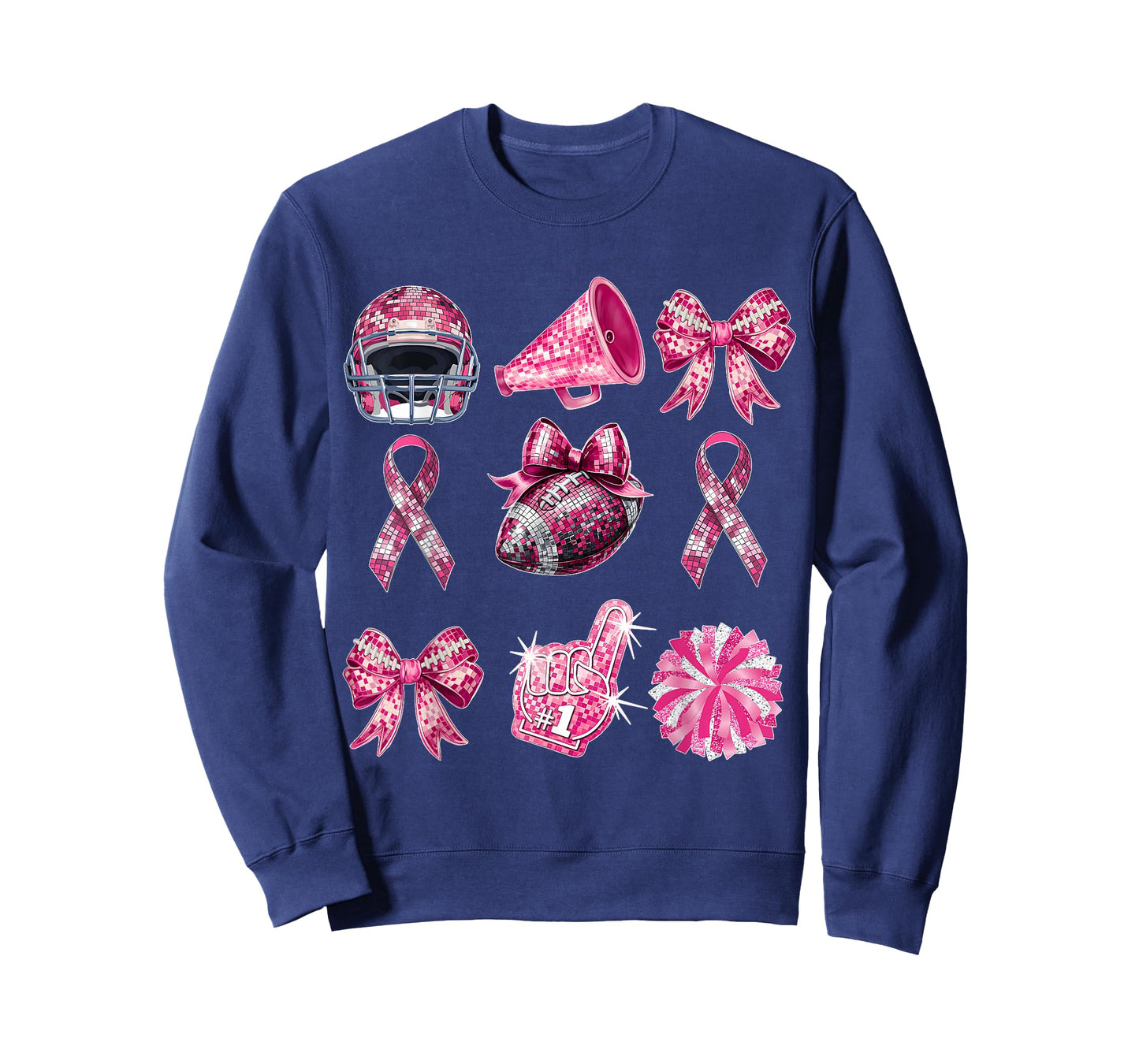 Coquette Bow Cheer Football Pink Out Breast Cancer Awareness T-Shirt