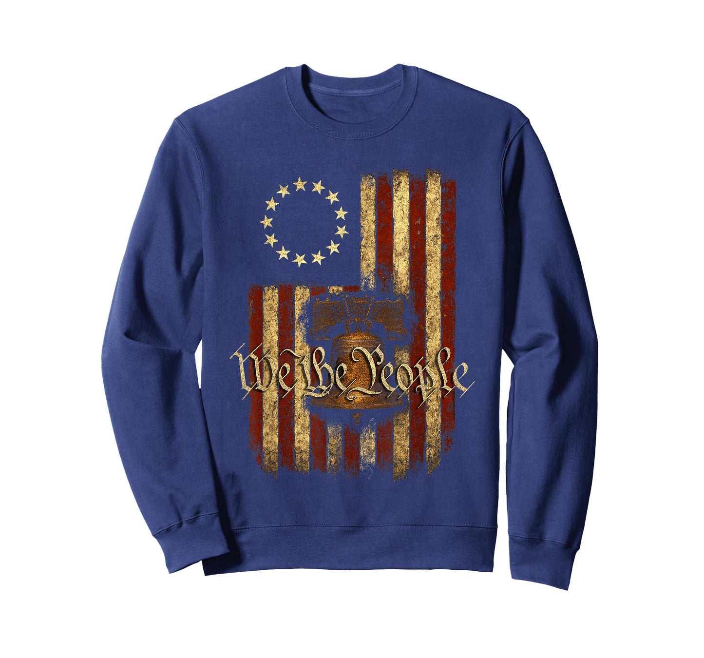 Patriotic USA Betsy Ross Flag Liberty Bell We the People T-Shirt