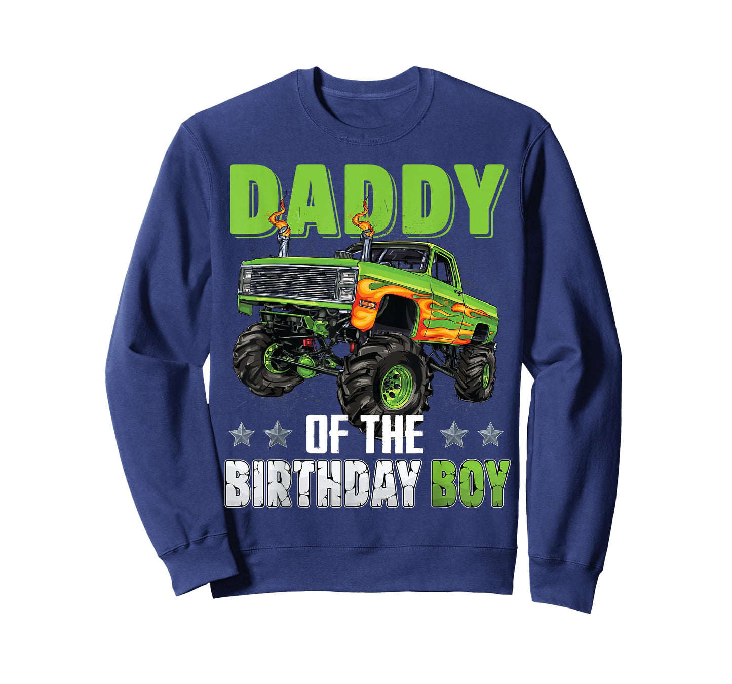 Daddy of Birthday Boy Monster Truck Car Family Matching T-Shirt