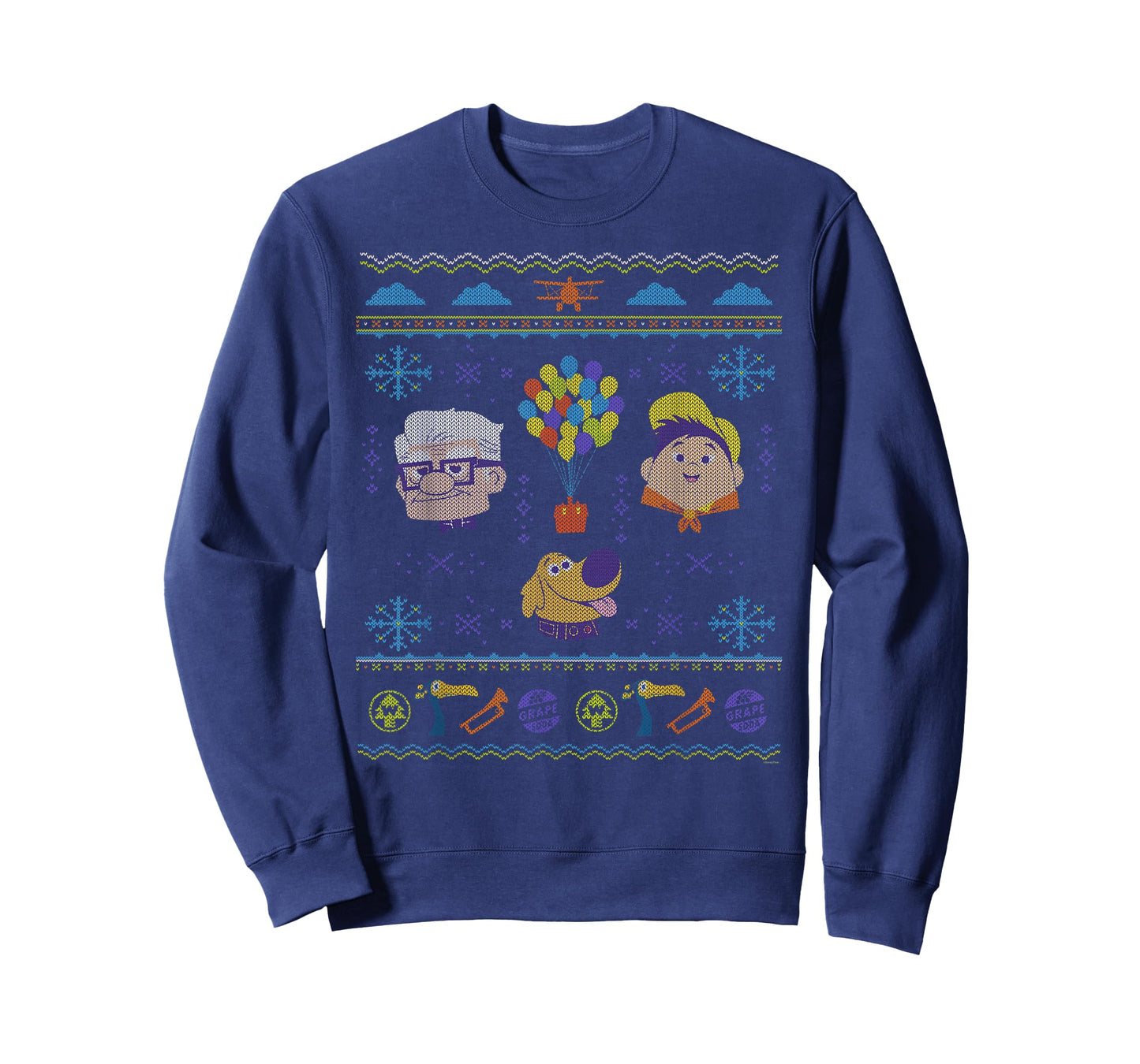 Disney PIXAR Up Ugly Christmas Sweater Holiday T-Shirt