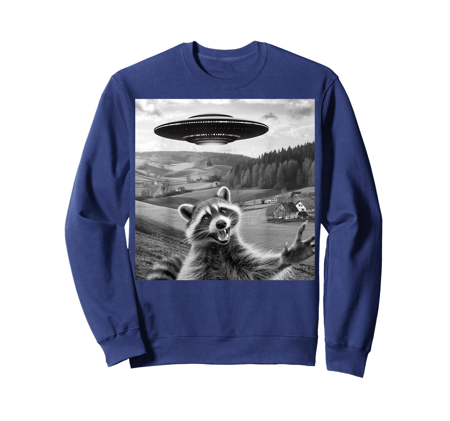 Raccoon Selfie With Alien UFO Funny Gifts For Men Women Kids T-Shirt