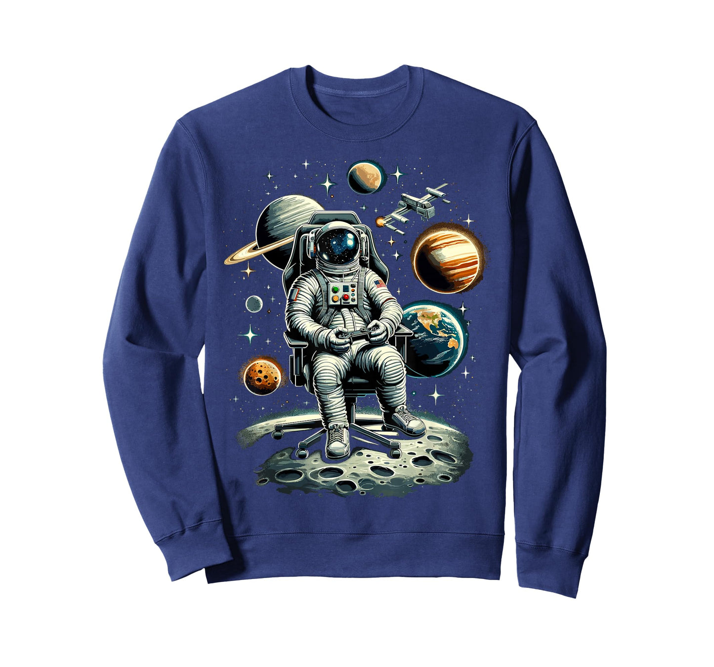 Astronaut Space Gaming System Planets Astronaut Gamer T-Shirt