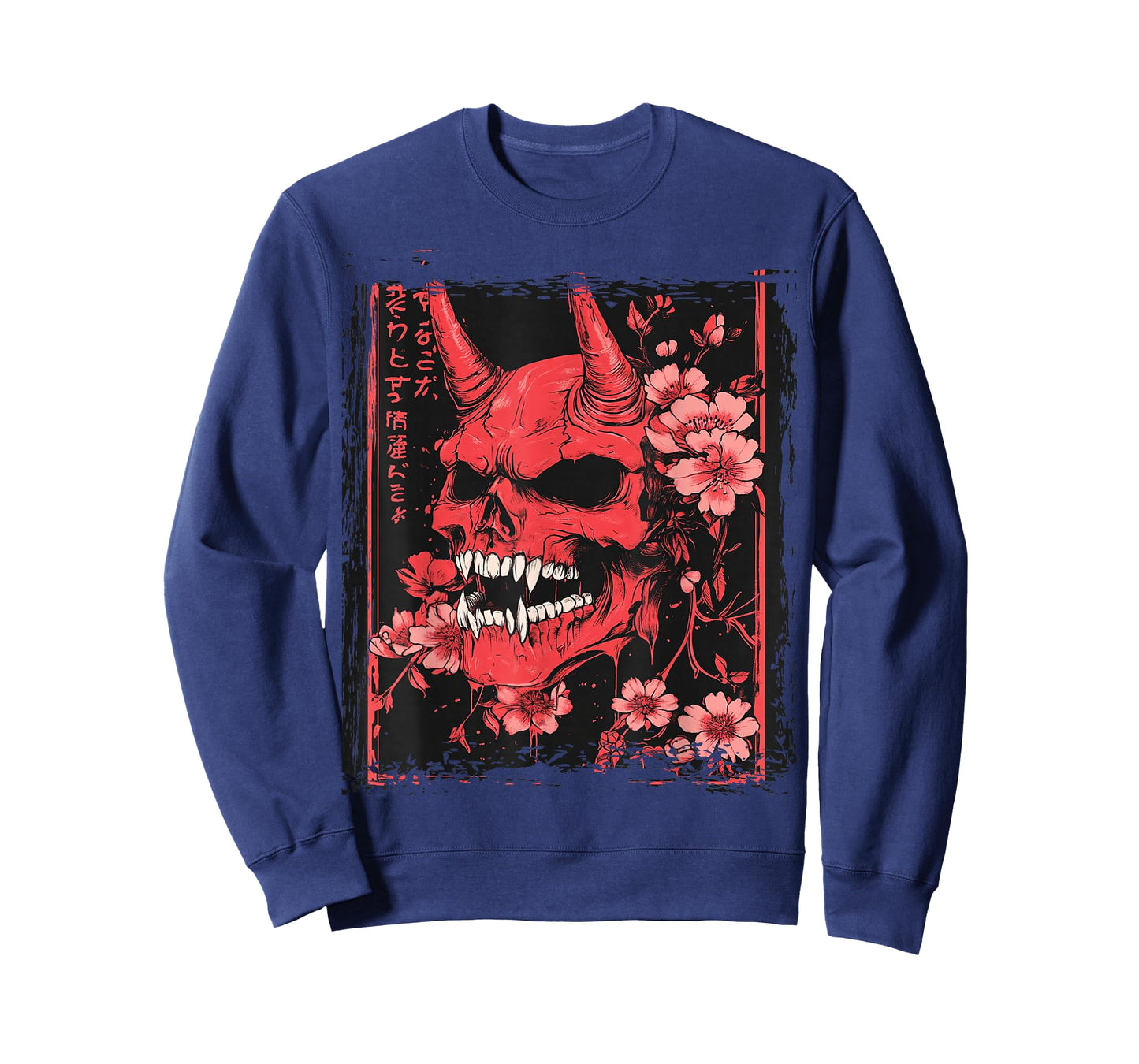 Demon Face Skull Japanese Art Devil Oni Harajuku Aesthetic T-Shirt