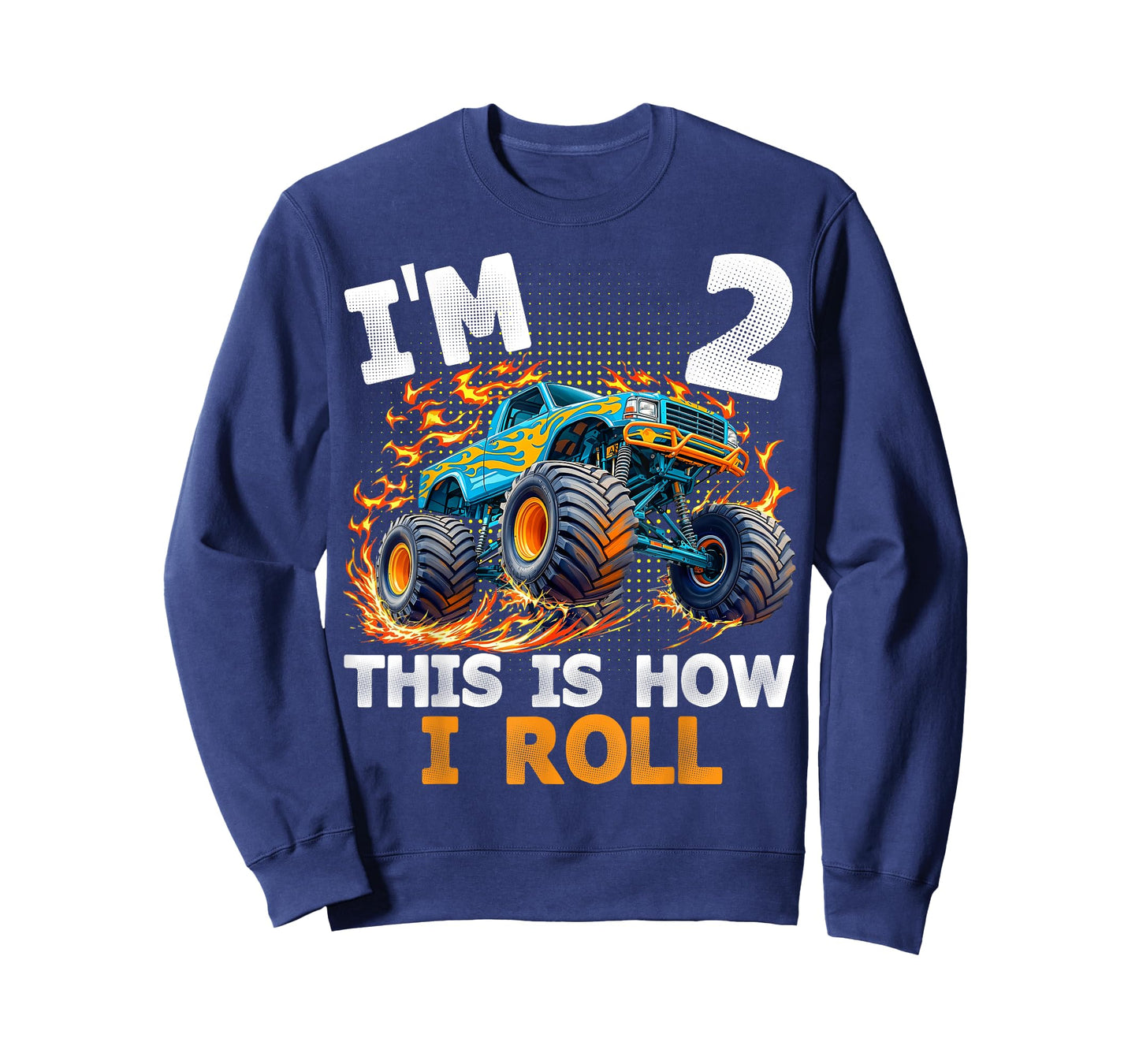 I'm 2 This is How I Roll Monster Truck 2nd Birthday Boys T-Shirt