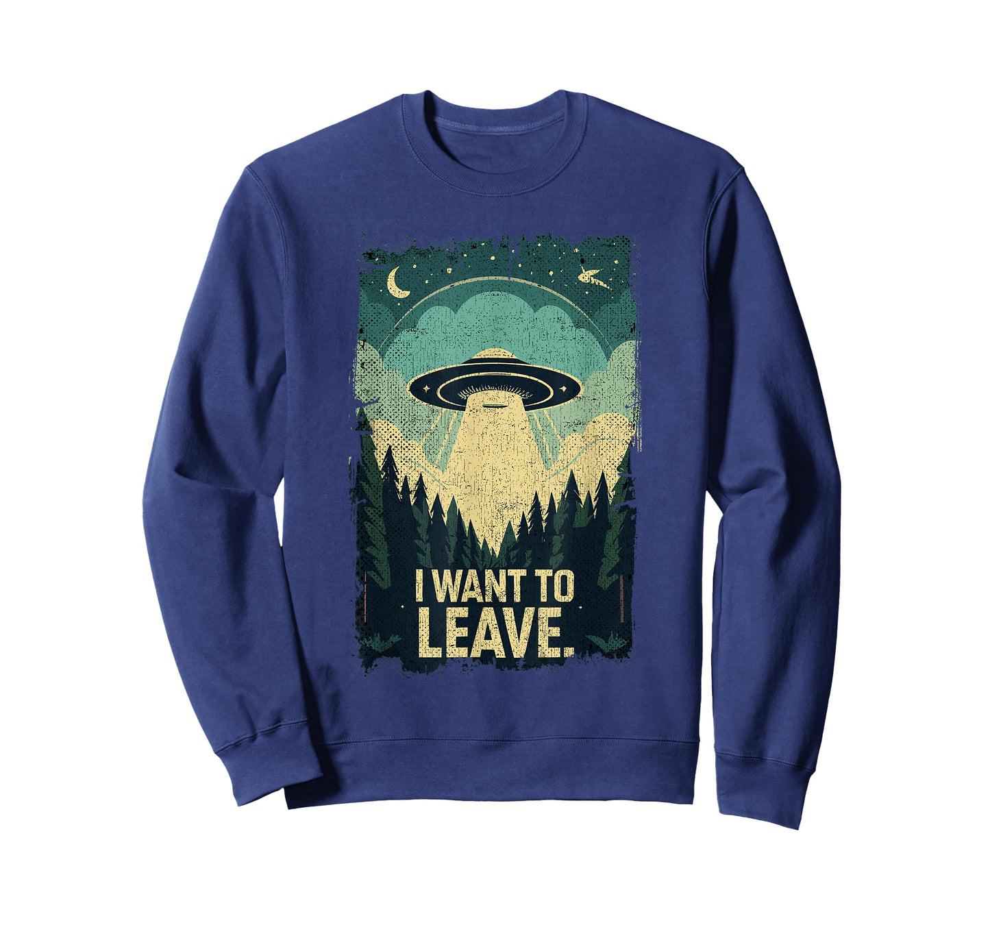 I Want To Leave Science Fiction Extraterrestrial UFO T-Shirt