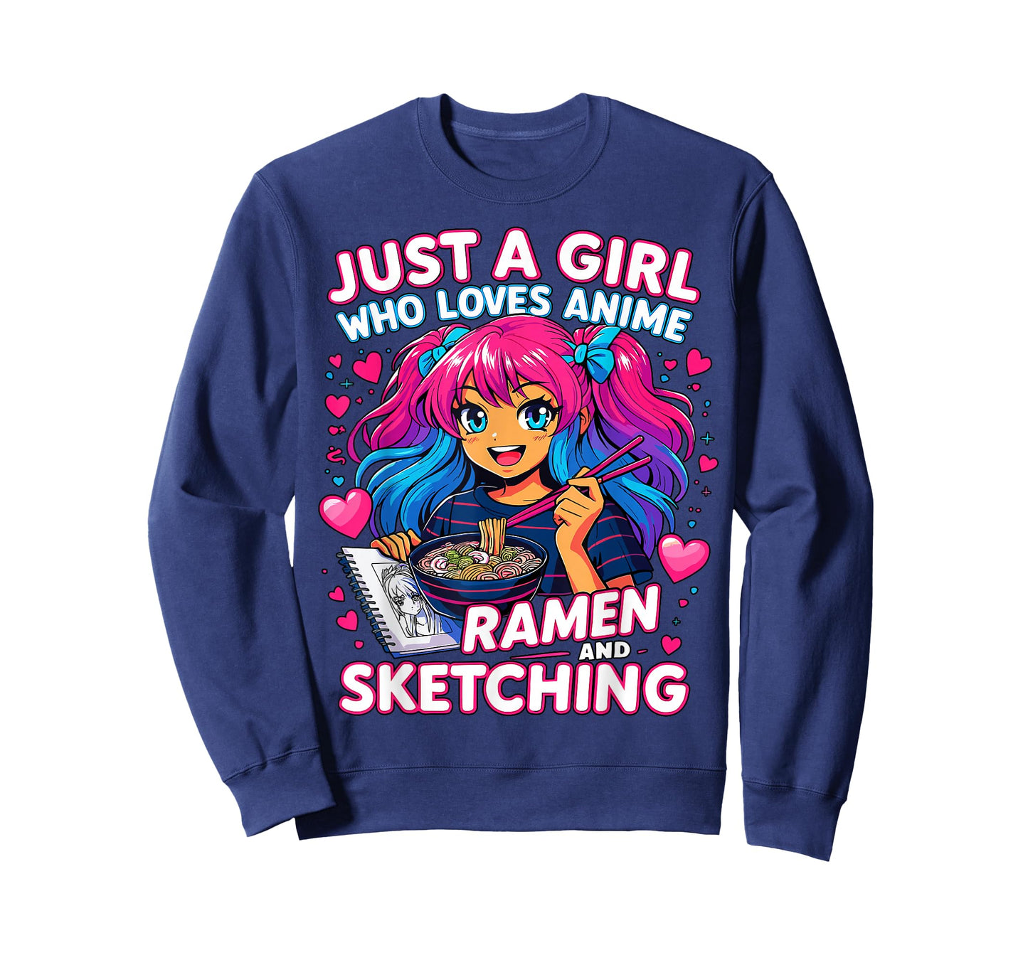 Just a Girl who Loves Anime Ramen and Sketching T-Shirt